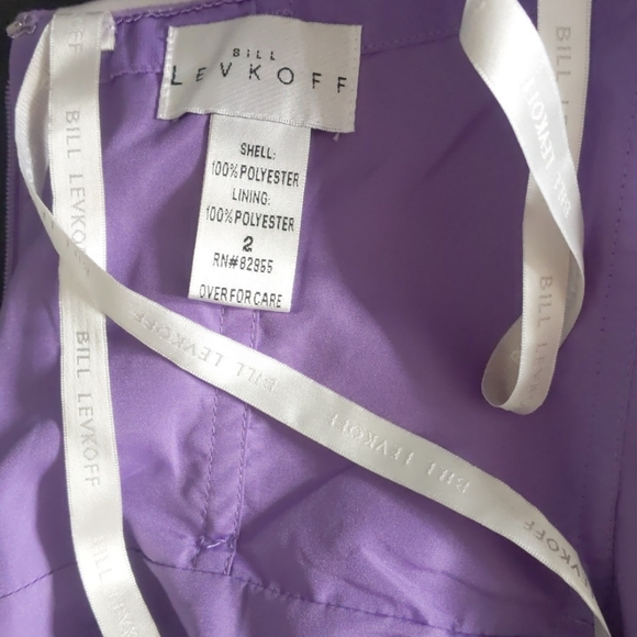 Purple Bridesmaid Formal Strapless Dress Sz 2 - Picture 8 of 13